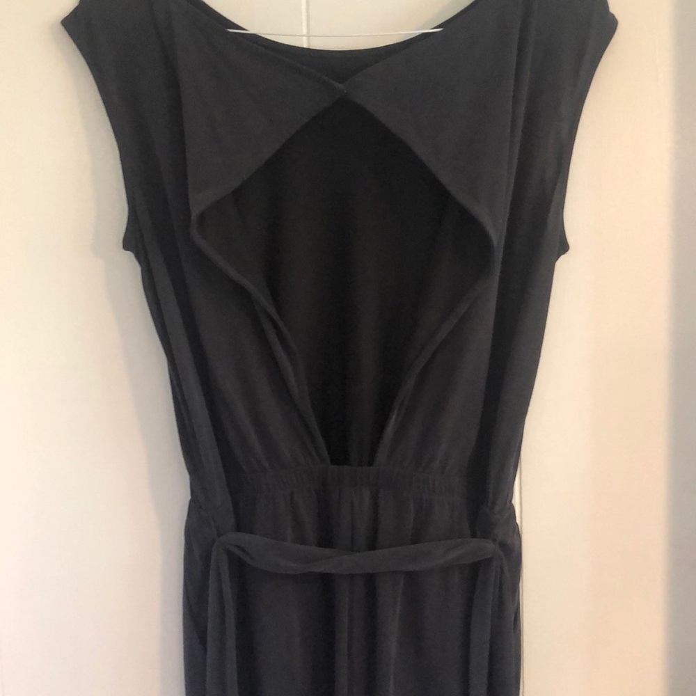 Adorable silky charcoal romper. Never worn!